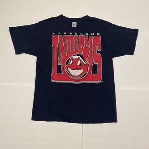 Vintage 1995 Logo 7 Cleveland Indians T shirt Short Sleeve Chief Wahoo Size XL
